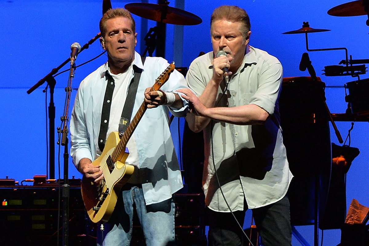 The Eagles perform live on stage during their final tour with Glenn Frey.